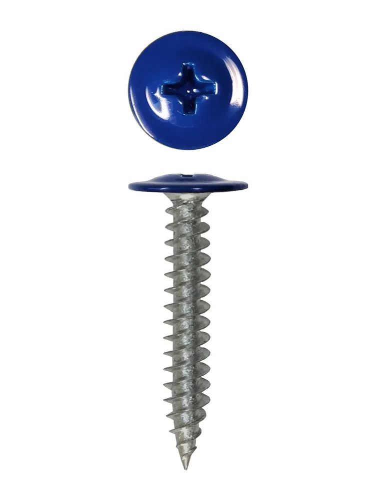 Саморез SIMBUD прессшайба 19 острая 500 шт. RAL5005 (8769787)