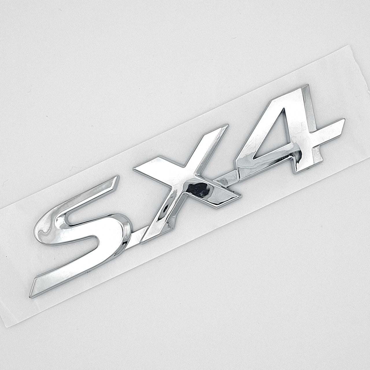 Эмблема надпись SX4 Suzuki ABS 11,3х2,3 см Хром глянцевый (2830172560)