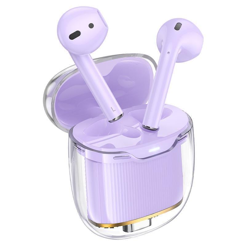 Наушники беспроводные TWS Hoco EW52 Lilly Purple (00000071145_2)