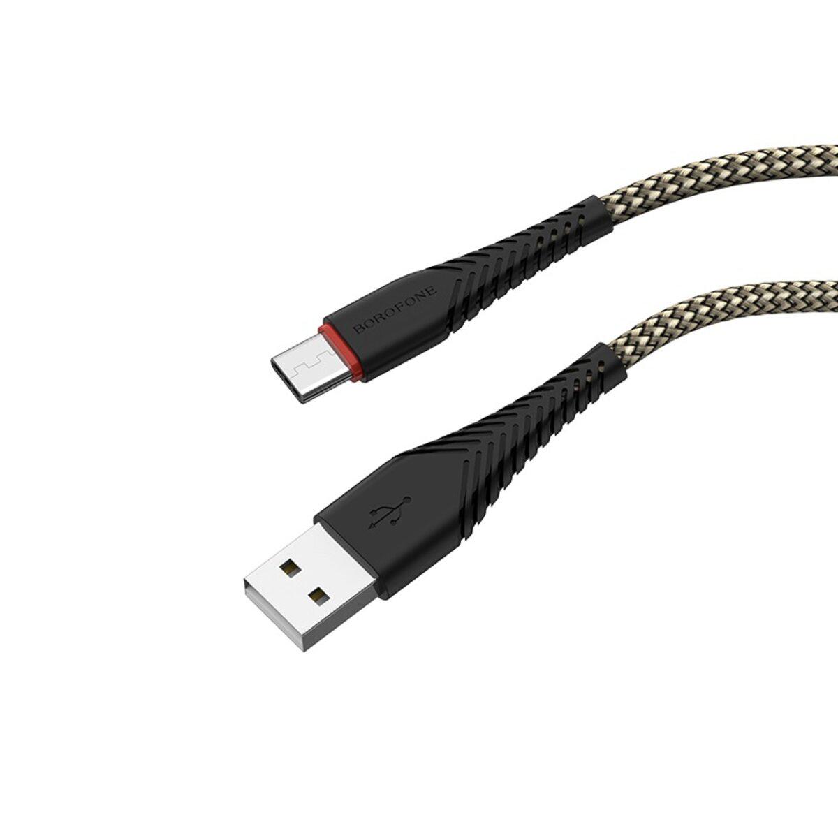 Кабель Borofone BX25 Powerful USB to Type-C 2.4A 1 м Black (BX25CB) Кабель Borofone BX25 Powerful USB to Type-C 2.4A 1 м Black (BX25CB)