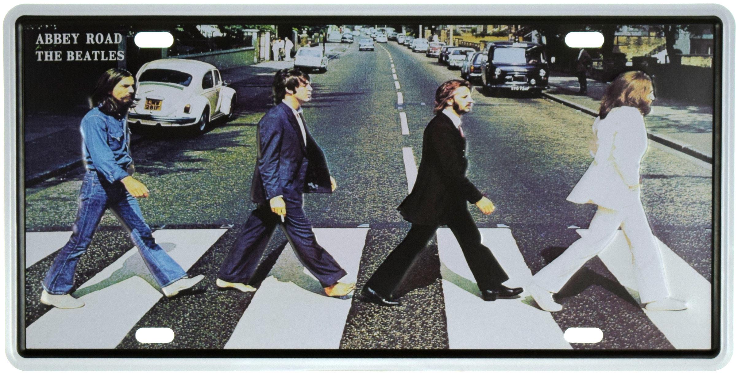 Табличка металлическая The Beatles Эбби-Роуд 15x30 см