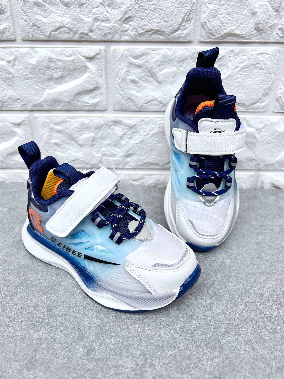 Кросівки для хлопчика Clibee 1376 р. 30 18,5 см Біло-синій (1376-1)