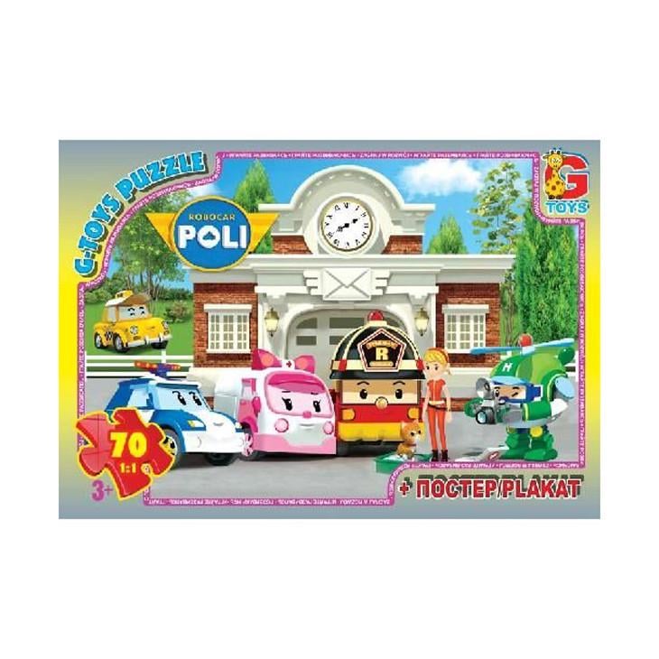 Пазлы детские картонные G-Toys Робокар Поли 70 эл. (IP-177-P-731)