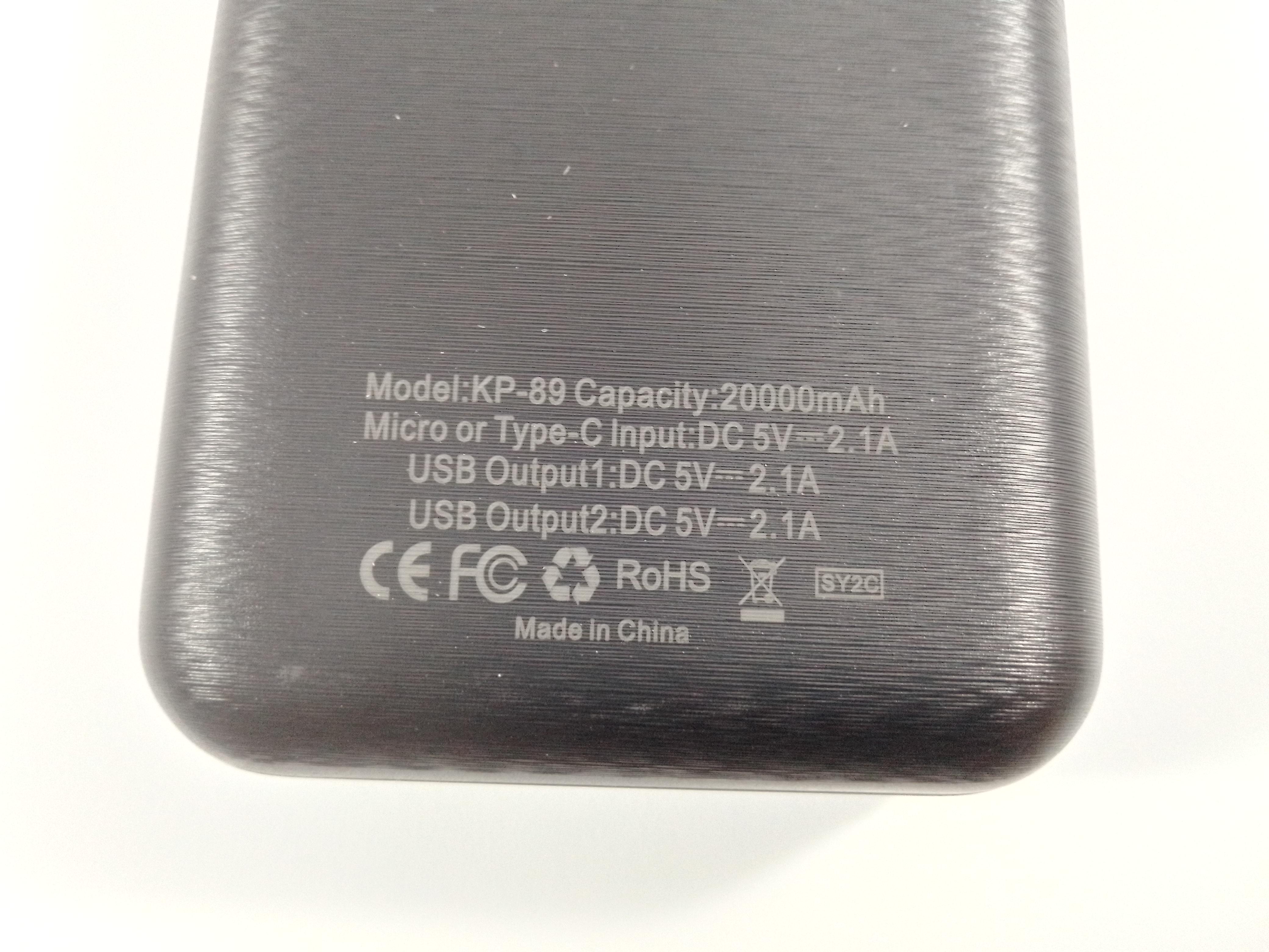 Внешний аккумулятор KLGO 20000 mAh KP-89 Черный (8770094) - фото 6