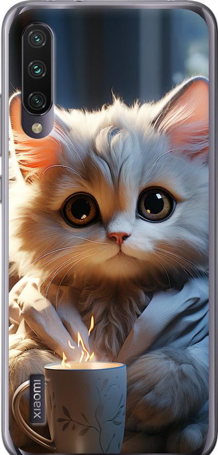Чехол на Xiaomi Mi A3 White cat (5646t-1737-42517)