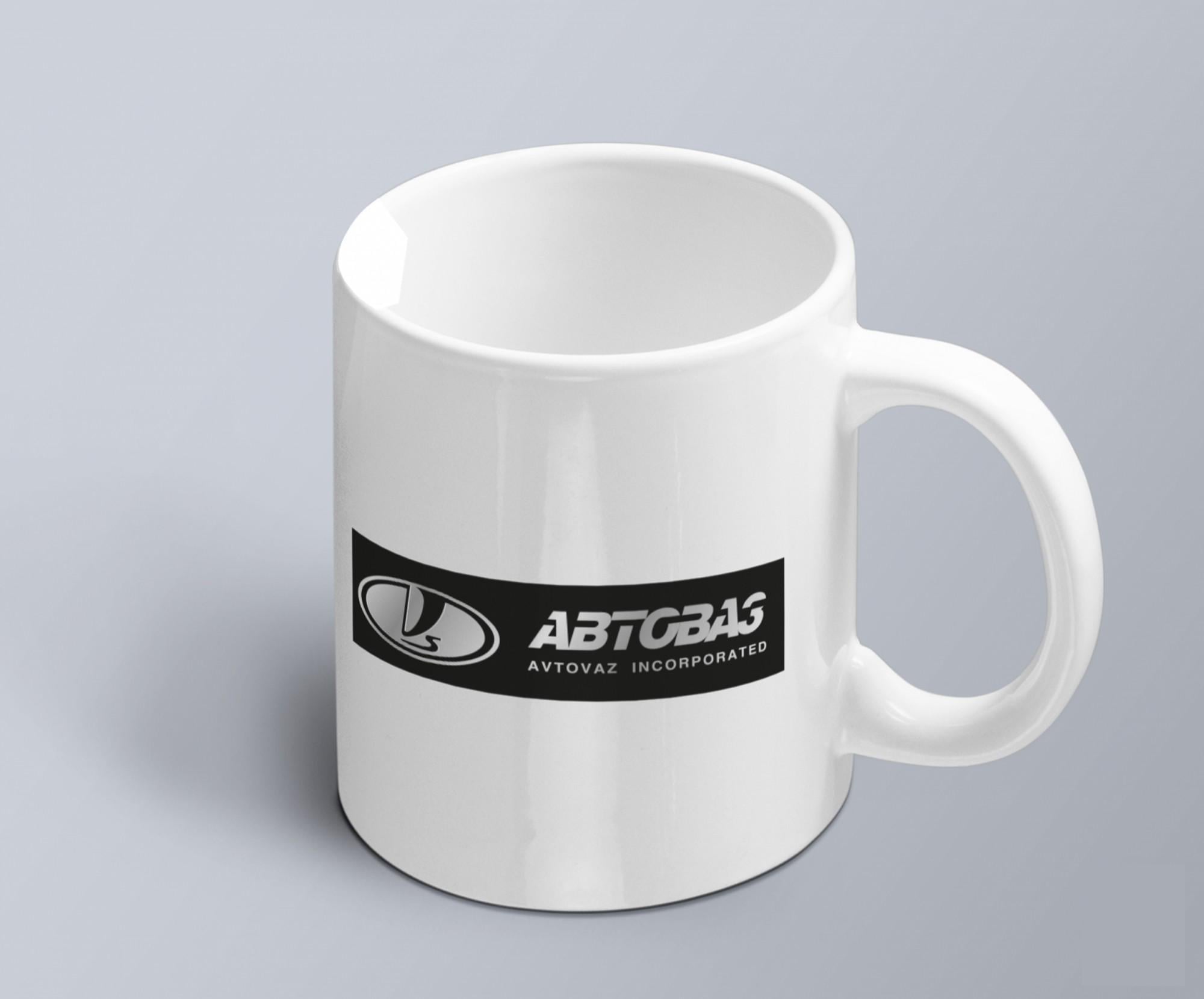 Чашка с принтом авто логотип АвтоВАЗ (02010102043)