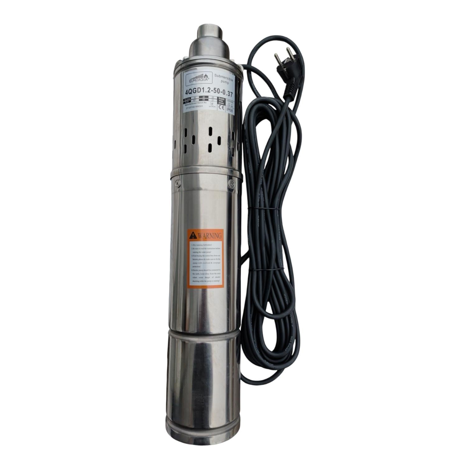 Глубинный насос Euroaqua 4 QGD 1,2-50-0,37 kw (00-00009229)