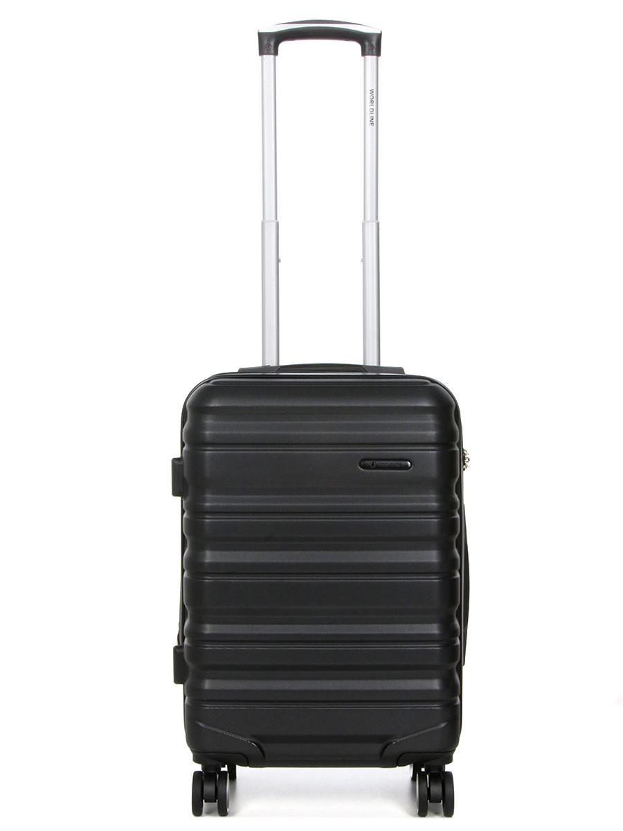 Чемодан ручная кладь Worldline S 55х35х20+5 см 42 л 2,8 кг Черный (628)