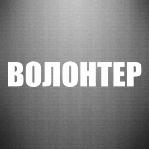 Наклейка Волонтер 30x5,8 см Белый (21563008) Наклейка Волонтер 30x5,8 см Белый (21563008)