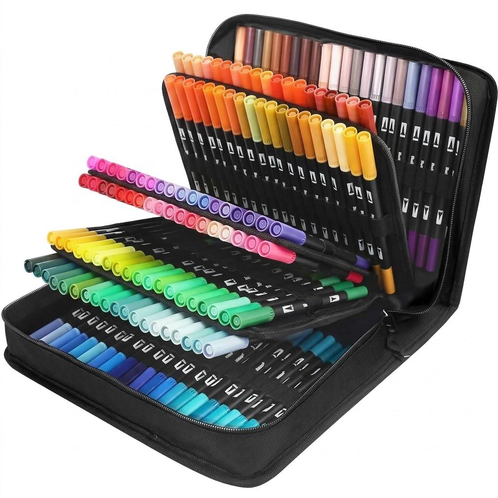 Набір маркерів двосторонніх Lyuvie Dual Brush Pen Set 158 кольорів (35435153)