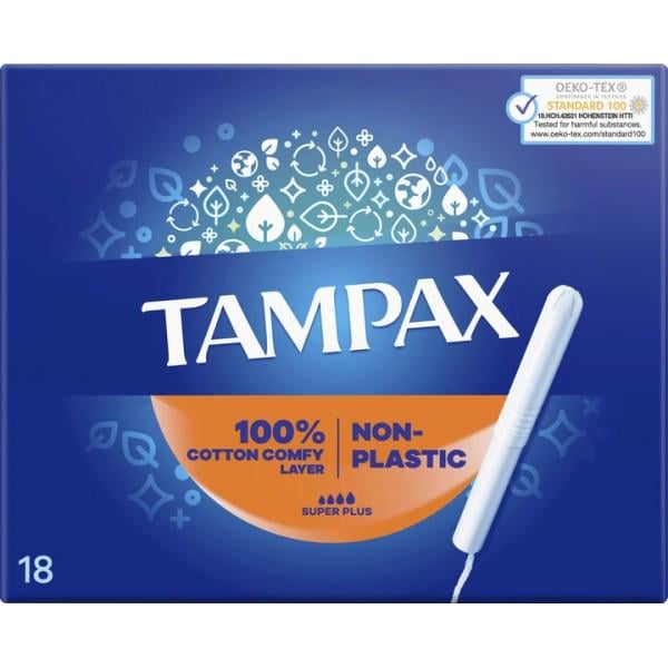 Тампоны Tampax Super Plus с апликатором 18 шт. 4 капли