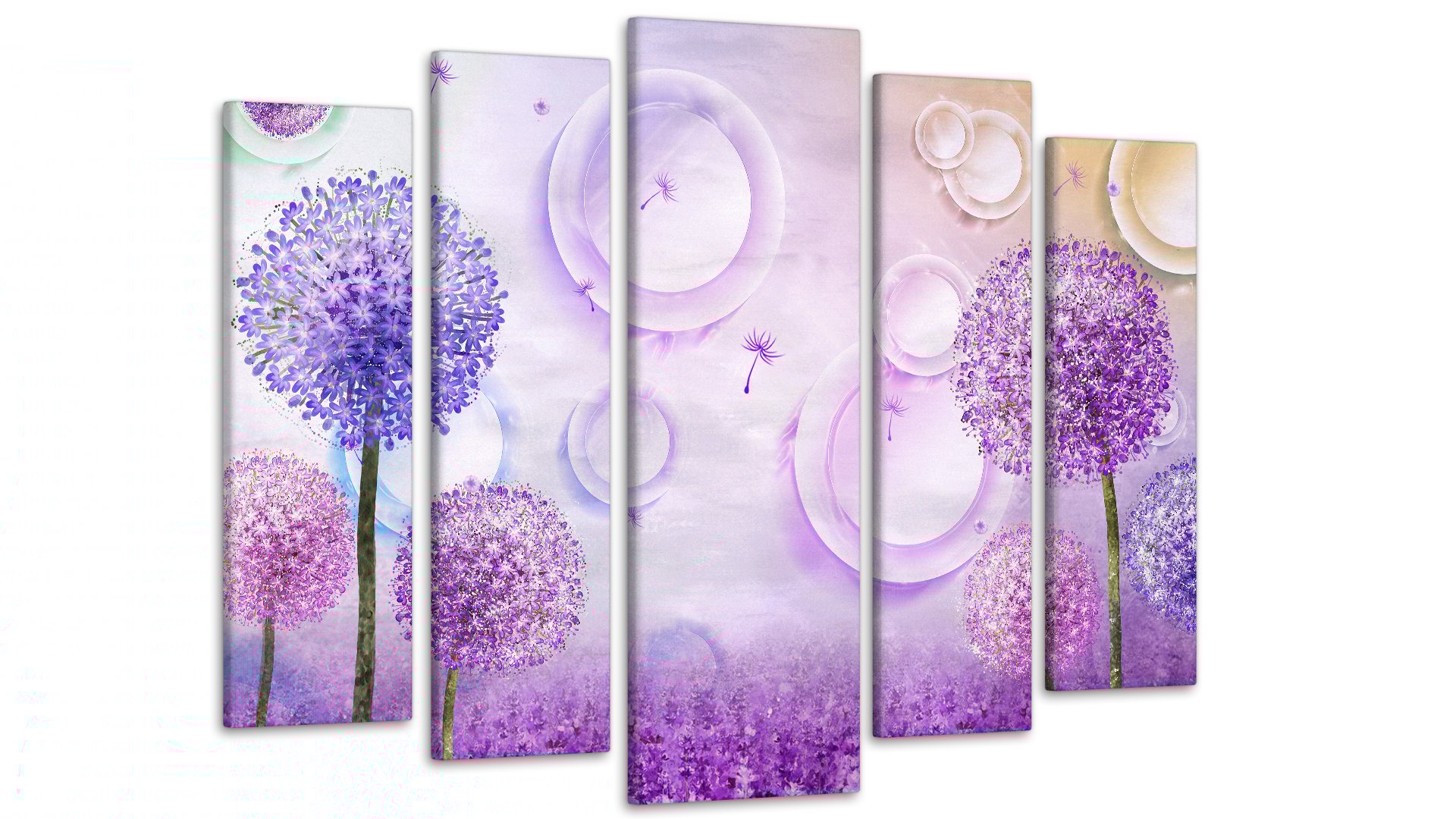 Модульная картина Абстракция Одуванчики Art-406_5 ( 80х118см )