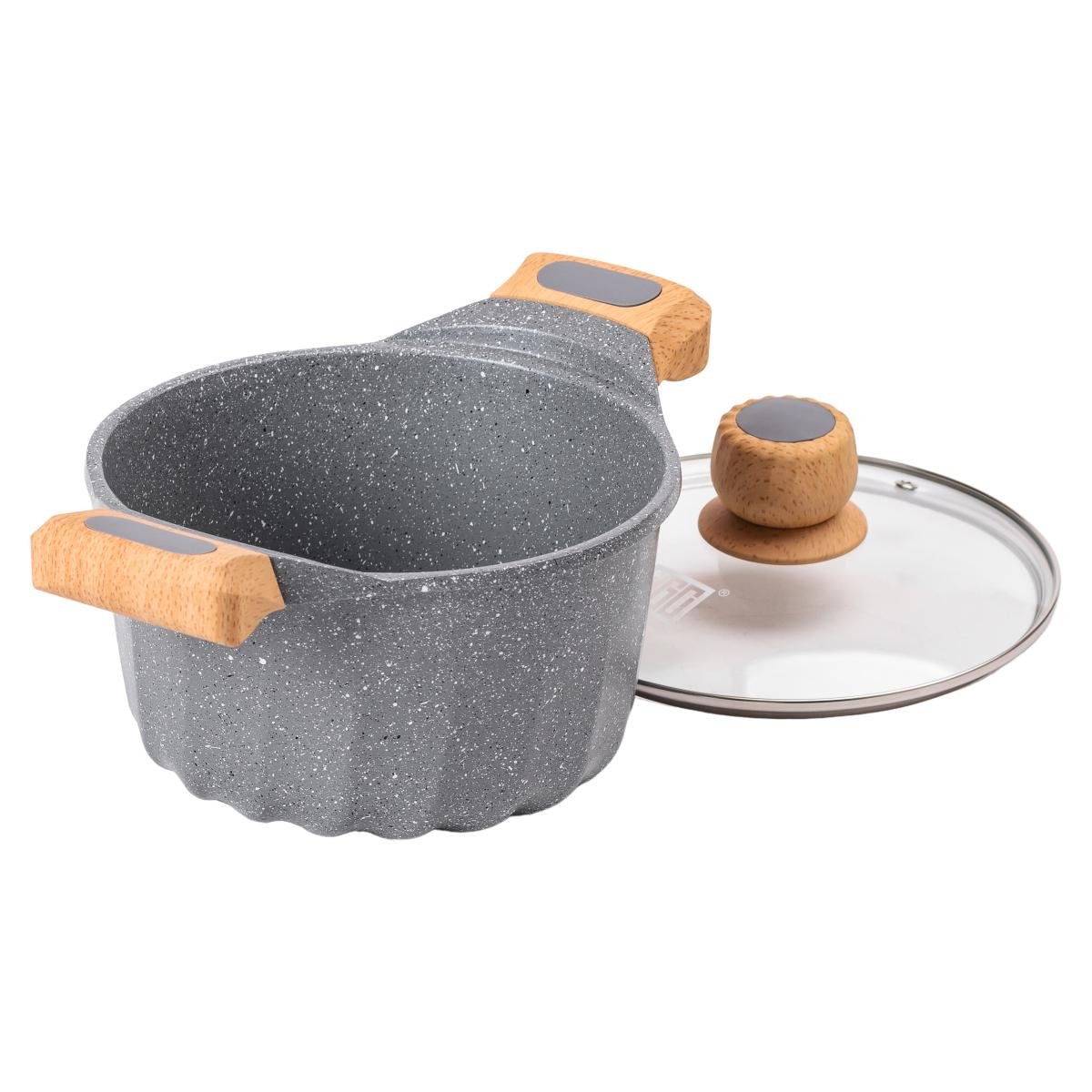 Каструля алюмінієва MGC алюмінієва у французькому стилі з антипригарним покриттям скляна кришка 3 л - фото 4 Каструля алюмінієва MGC алюмінієва у французькому стилі з антипригарним покриттям скляна кришка 3 л - фото 4