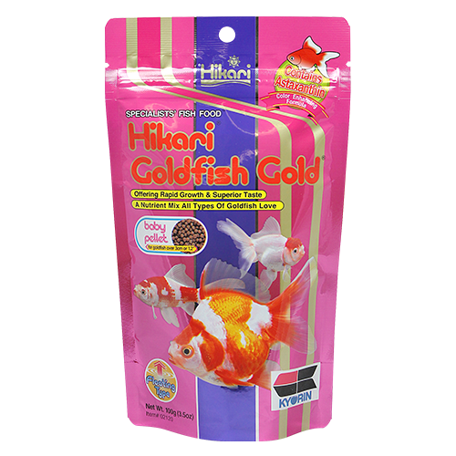 Корм Hikari Goldfish Gold для окраски золотых рыбок длиной 3+ см гранулы 1,7-2,0 мм/100 г плавающий (02120)