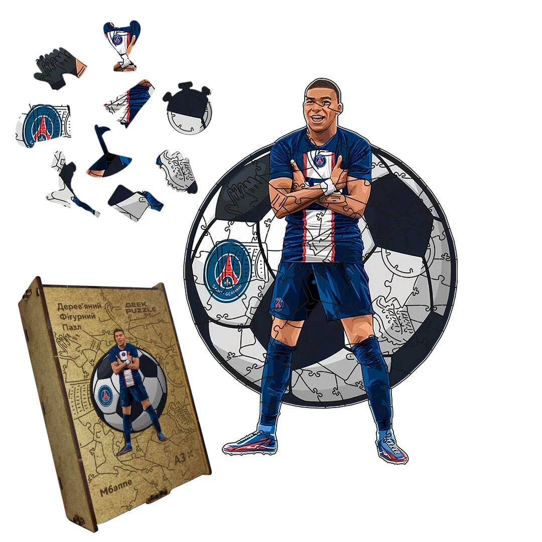 Пазл дерев'яний Мбаппе А5 картонна коробка 35 ел. (26102243) Пазл дерев'яний Мбаппе А5 картонна коробка 35 ел. (26102243)