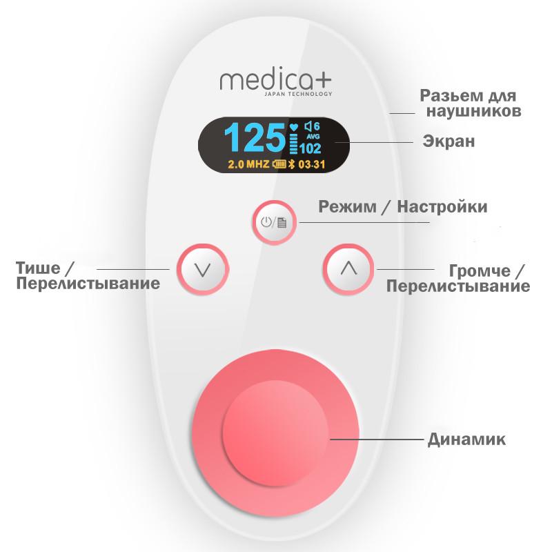 Фетальний доплер MEDICA+ Babysound 7.0 для контролю зміни серцебиття дитини - фото 3