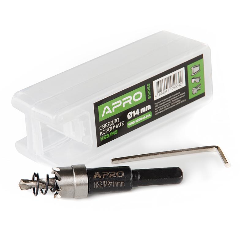 Свердло корончате Apro HSS/М2 Ø 14 мм (812050) - фото 2