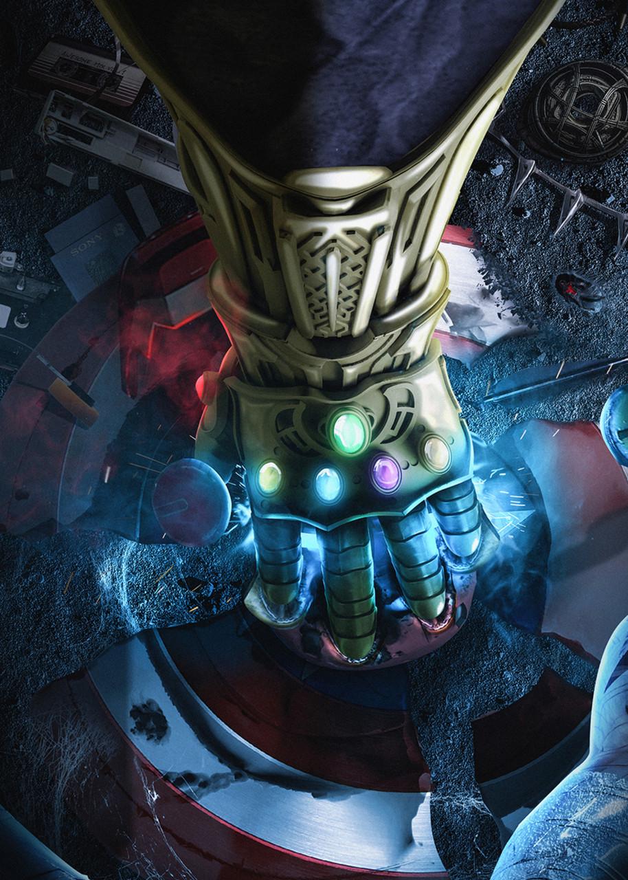 Картина постер Gee! Thanos Танос перчатка бесконечности 40х60 см TN.09.089