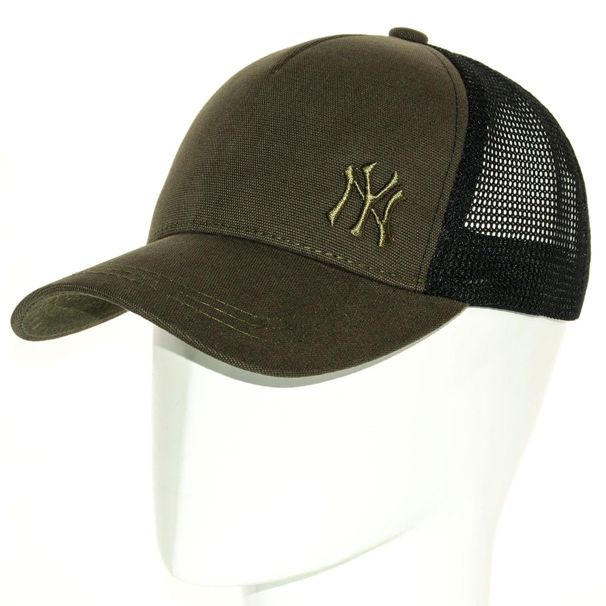 Бейсболка с сеткой unisex из хлопка New York BTH20893 L/57-58 см Хаки (108933)
