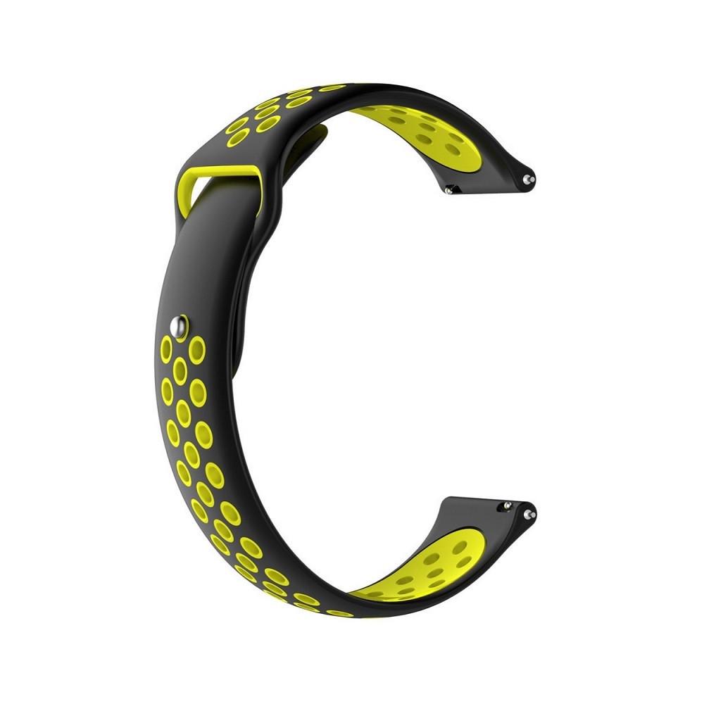 Ремешок для смарт-часов Nike design силиконовый 20 мм Черный/Желтым (1374321499) Ремешок для смарт-часов Nike design силиконовый 20 мм Черный/Желтым (1374321499)