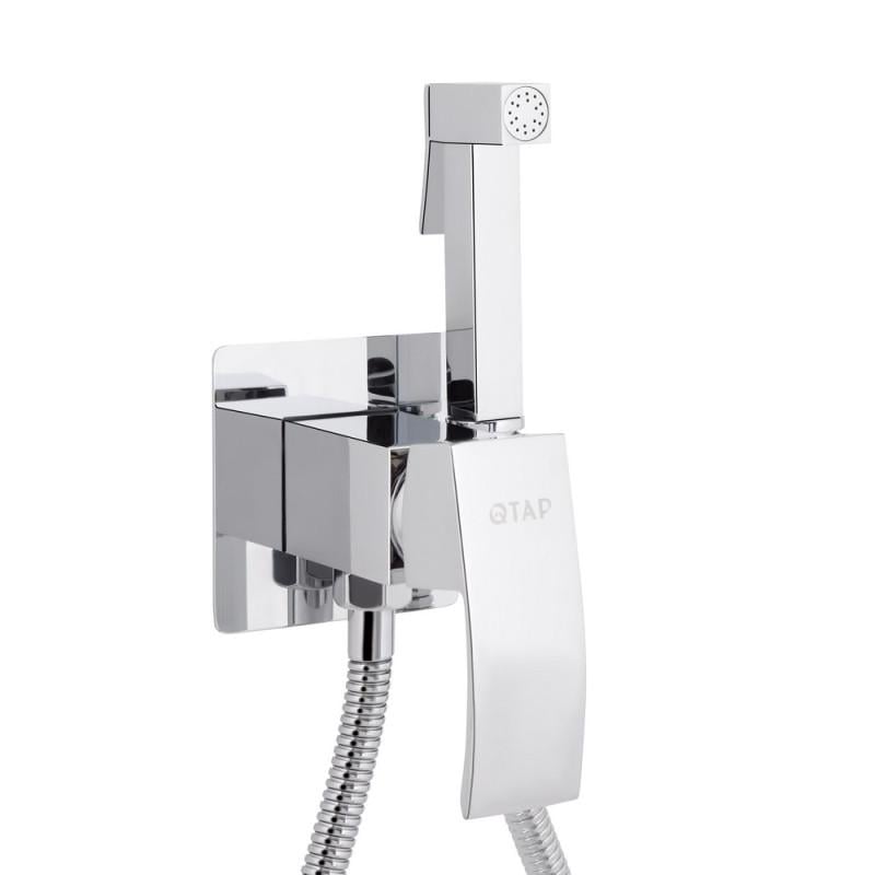 Набор для гигиенического душа Qtap Swan Cascada прямоугольный QTSWA262CRM45567 Chrome (35971185)