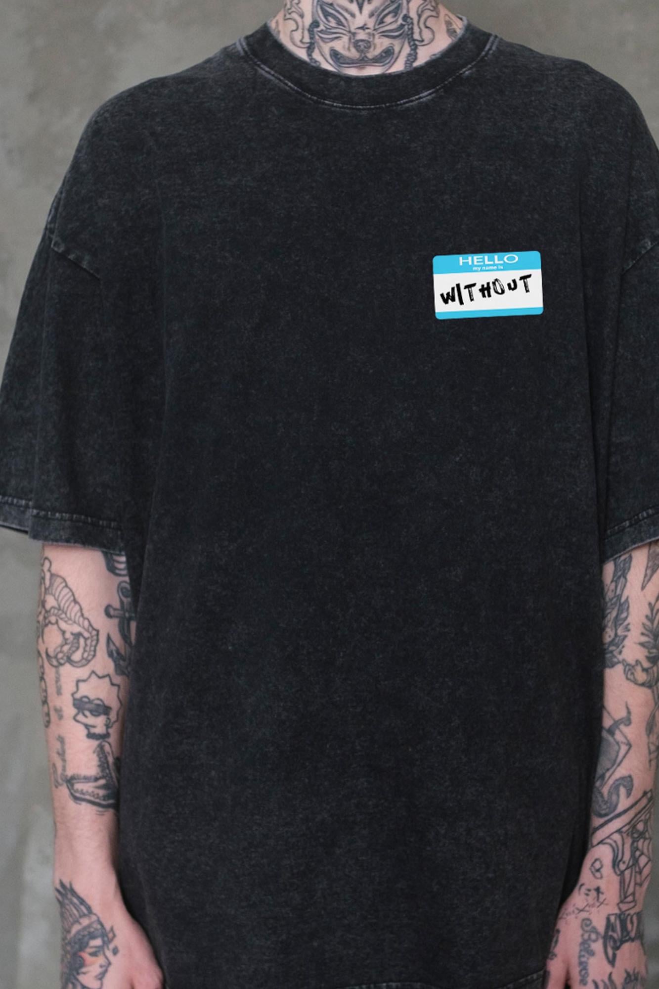 Футболка оверсайз Without Washed Hello L/XL Black (L/XL8056342 8056343) - фото 2