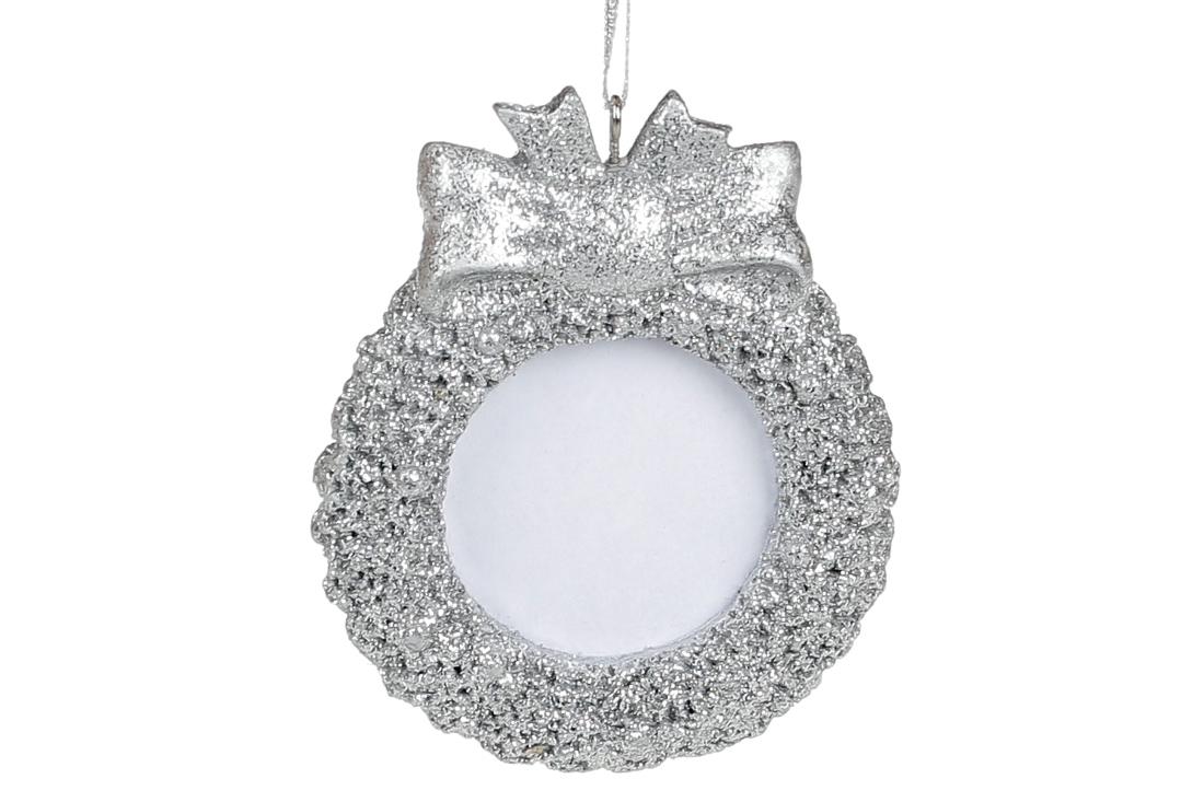 Елочное украшение Фоторамка с бантом BonaDi (829-503)