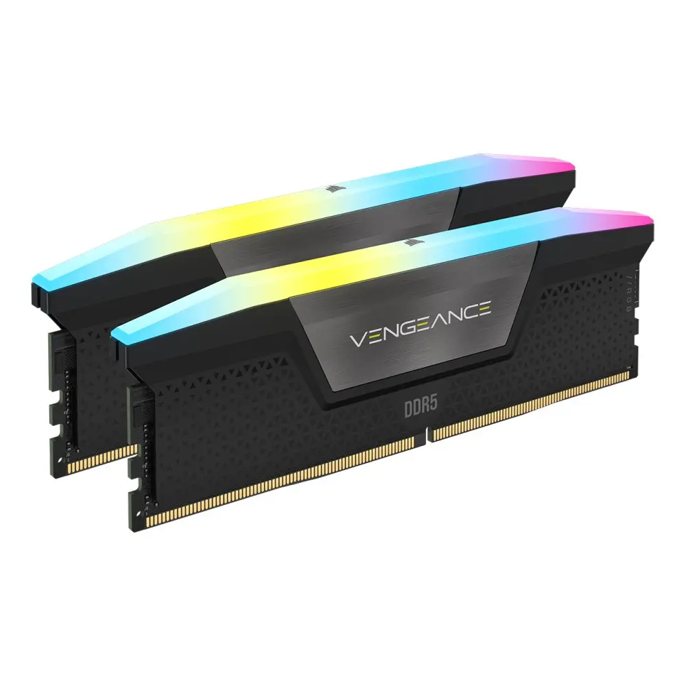 Оперативная память Corsair Vengeance RGB DDR5 2x32GB/5600 Black (CMH64GX5M2B5600C36) - фото 2 Оперативная память Corsair Vengeance RGB DDR5 2x32GB/5600 Black (CMH64GX5M2B5600C36) - фото 2