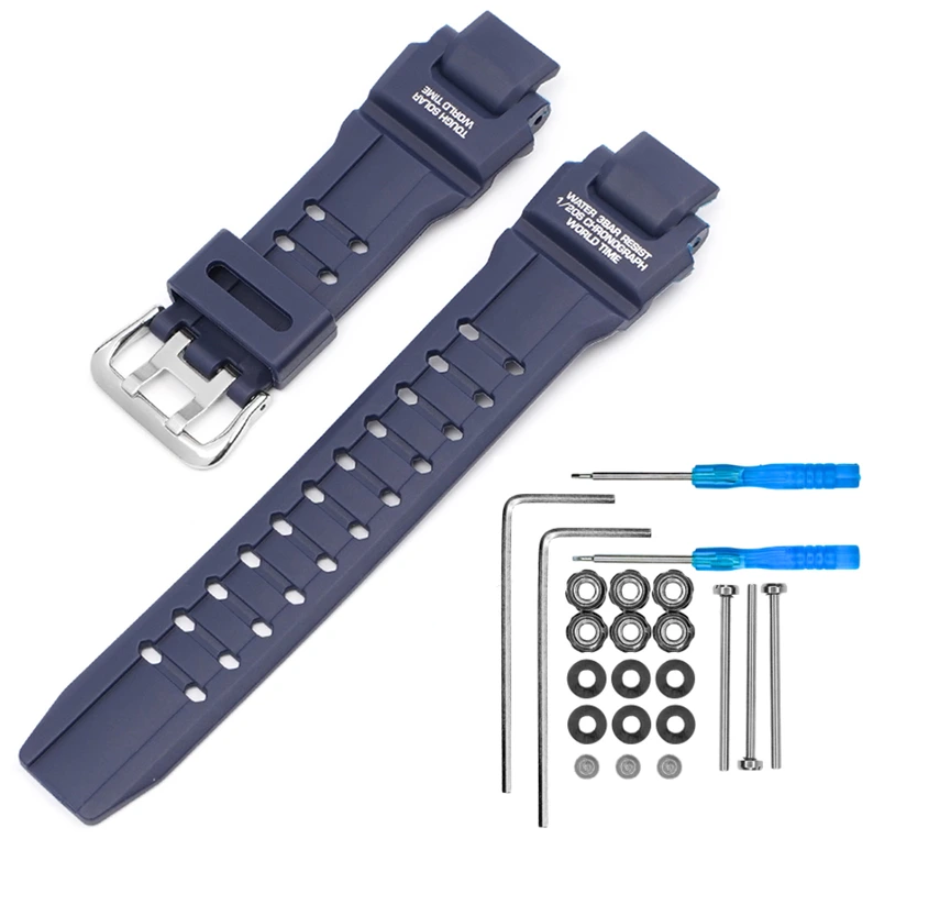 Ремінець для Casio G-Shock GA-1000 Dark Blue SI (4005)