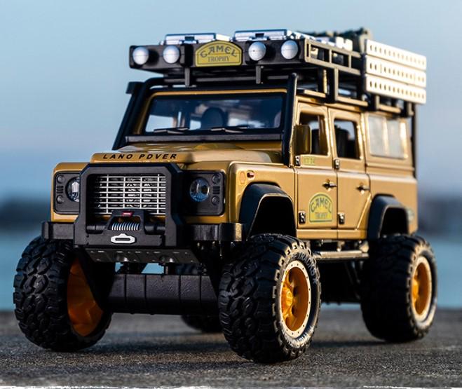 Модель автомобиля Land Rover Defender 1:28 внедорожник Желтый
