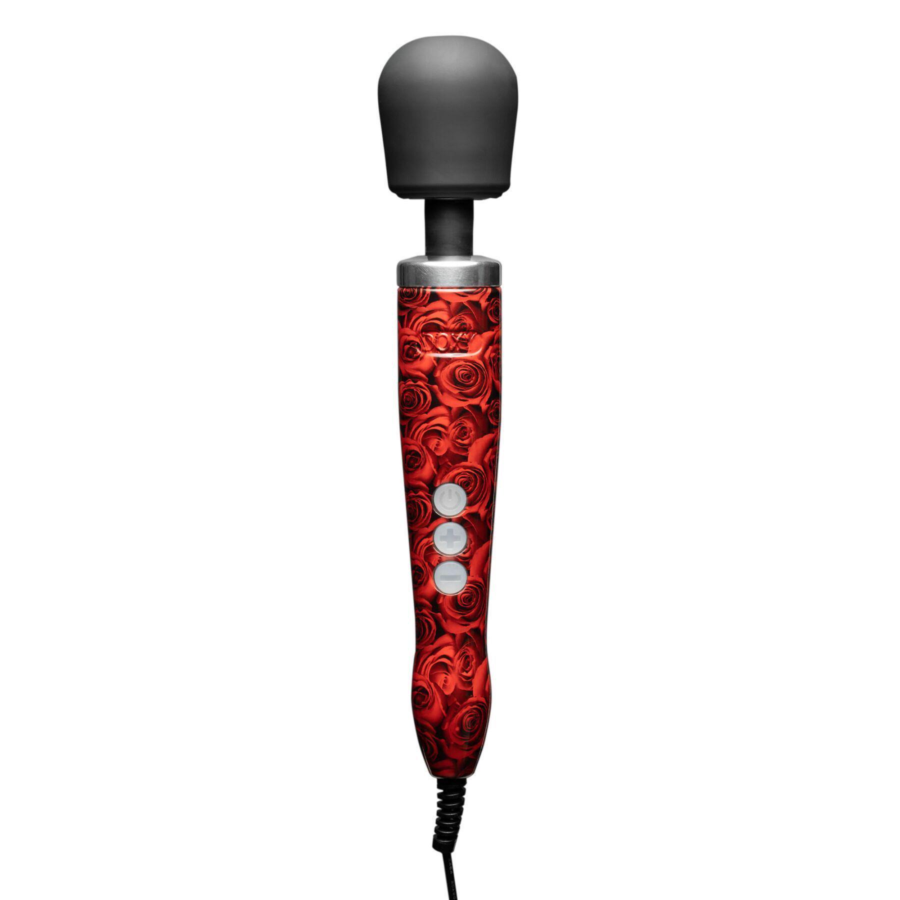 Вибромассажер Doxy Die Cast PATTERN очень мощный/питание 220 В/металлический корпус Rose (SO8017)