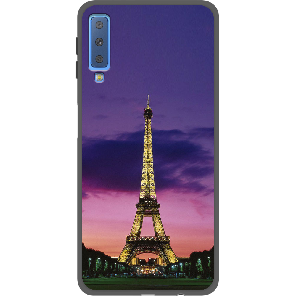 Чехол Boxface Samsung A750 Galaxy A7 2018 Полночь в Париже Черный силикон (35481-up964-35597)