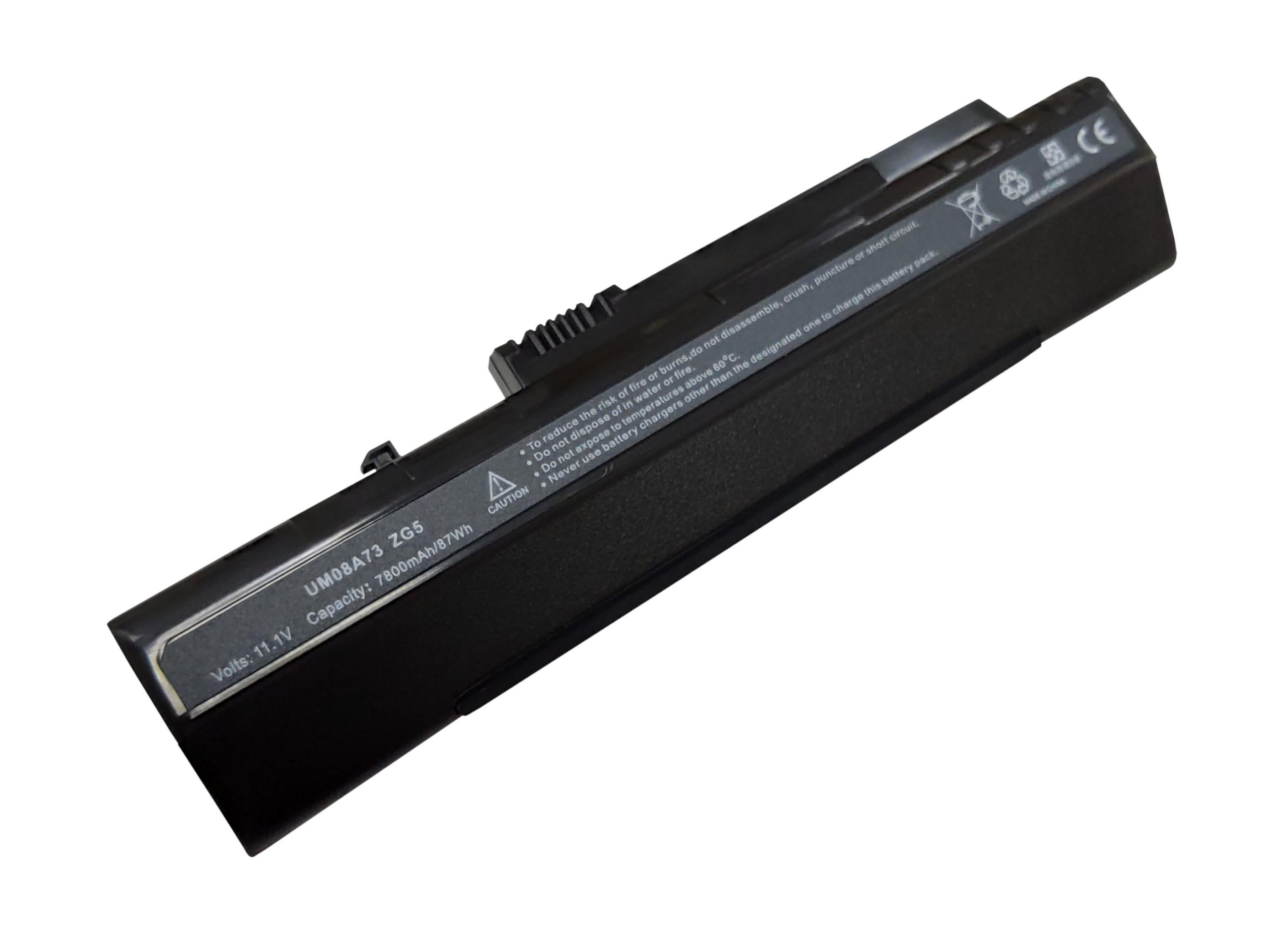 Акумулятор для ноутбука Усил. Acer UM08A73 Aspire One 11.1V Black 7800mAh OEM - фото 1