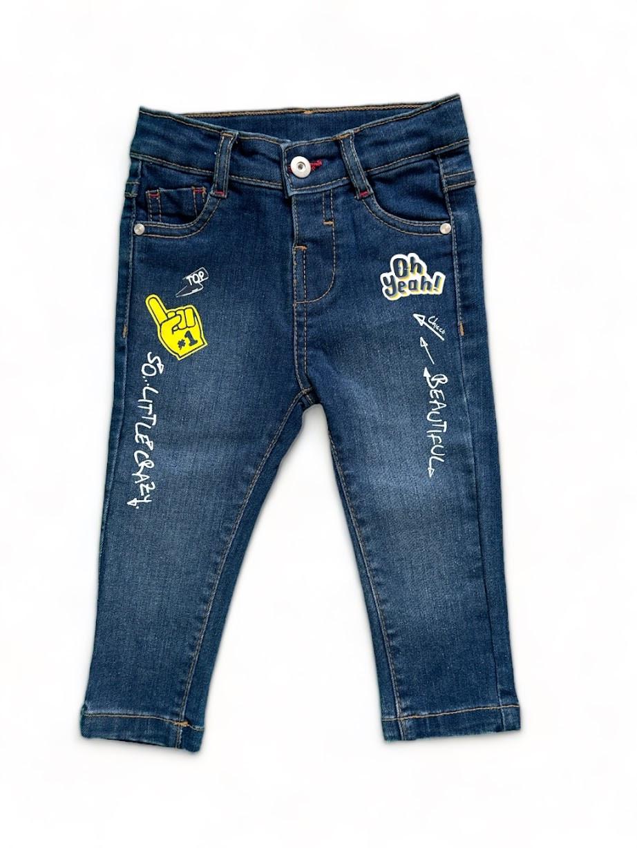 Джинсы детские Chicco стрейчевые прямые однотонные 12-18 мес. 80 см Синий (2087346893)