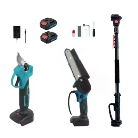 Набор инструмента высоторез аккумуляторный телескопический/мини-пила цепная/секатор-ножницы 36 В 2 АКБ 4 Ah (2665899879) Набор инструмента высоторез аккумуляторный телескопический/мини-пила цепная/секатор-ножницы 36 В 2 АКБ 4 Ah (2665899879)