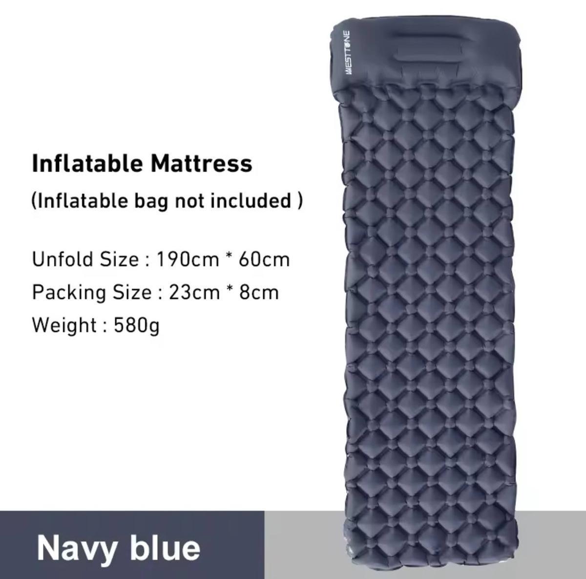 Килимок надувний Westtune односпальний з подушкою Navy blue (jxe-hzf-nvu) - фото 3 Килимок надувний Westtune односпальний з подушкою Navy blue (jxe-hzf-nvu) - фото 3