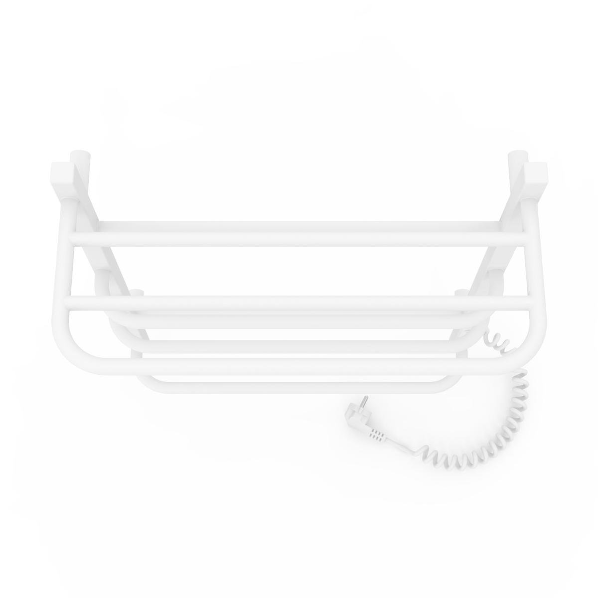 Рушникосушарка електрична Laris Зебра Комфорт ЧФ6 сталева 500х600 мм з полицею та правим підключенням Білий (132-127-73207783) - фото 4