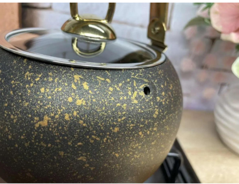 Чайник OMS с гранитным антипригарным покрытием без индукции на 1 л Gold (8212-S) - фото 4 Чайник OMS с гранитным антипригарным покрытием без индукции на 1 л Gold (8212-S) - фото 4