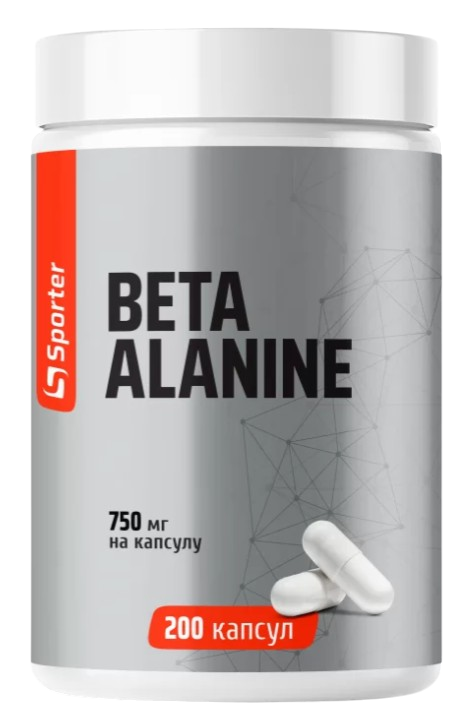 Бета-Аланін Sporter Beta-Alanine 750 мг 200 капсул Бета-Аланін Sporter Beta-Alanine 750 мг 200 капсул