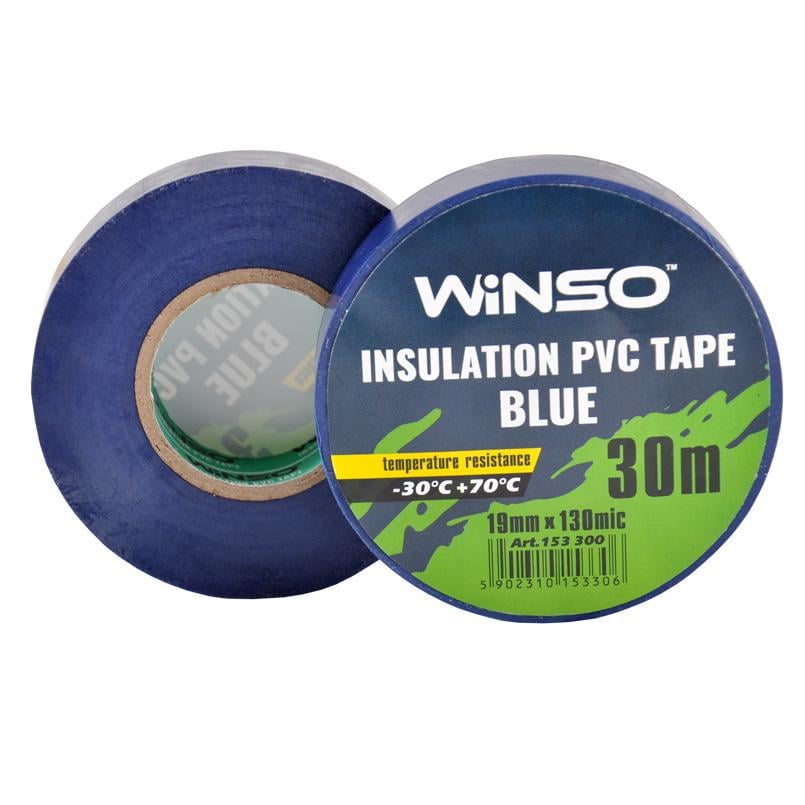 Лента изоляционная ПВХ Winso 30 м 19 мм Blue (31287)