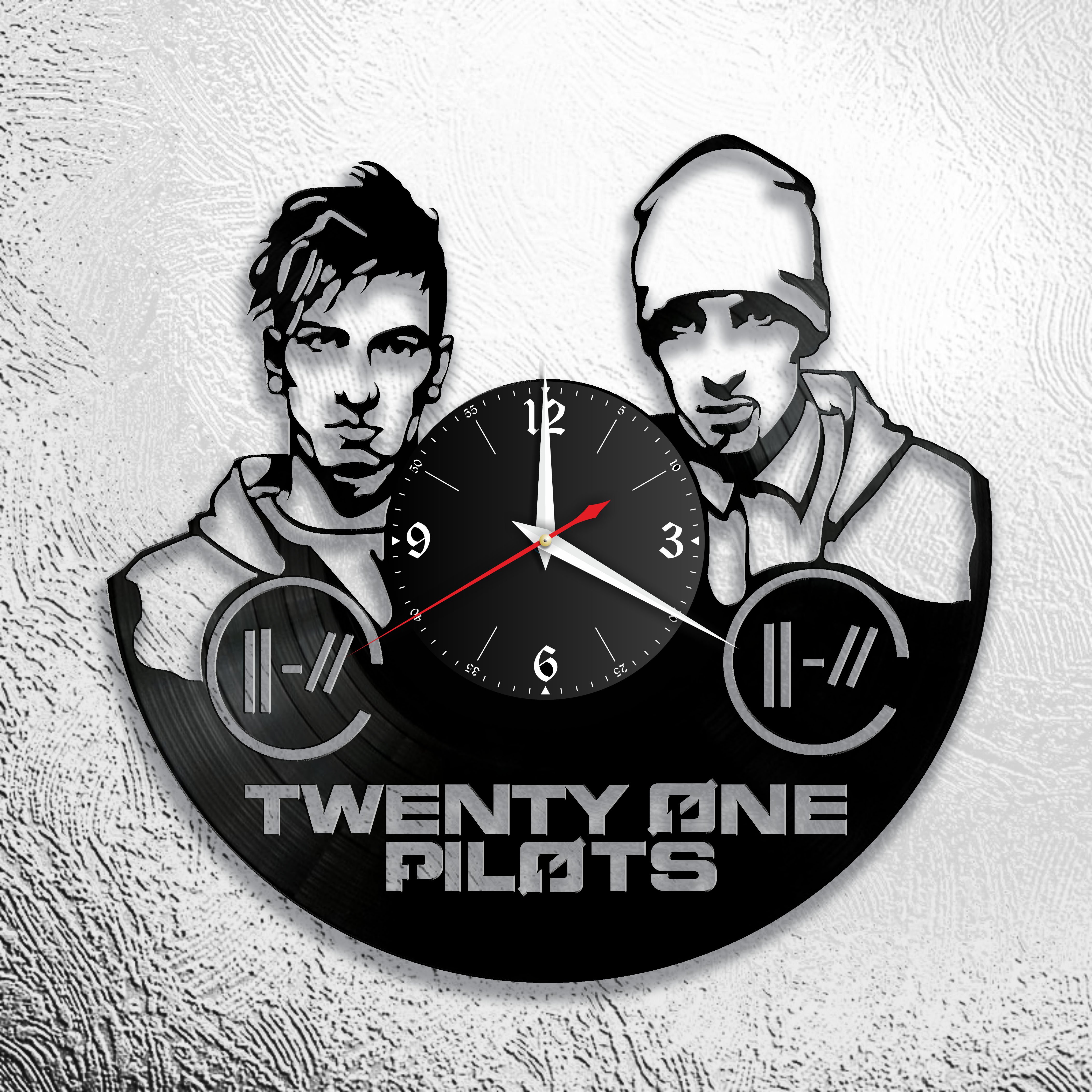 Часы настенные Twenty One Pilots 0738 из виниловой пластинки