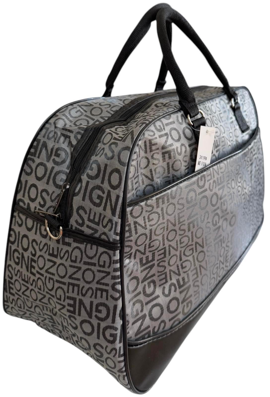 Сумка дорожная большая с длинным ремнем через плечо и боковыми карманами Серый (241199G) - фото 2 Сумка дорожная большая с длинным ремнем через плечо и боковыми карманами Серый (241199G) - фото 2