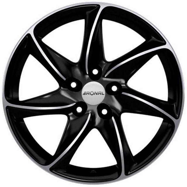 Литі диски Ronal R51 Basis 7x16 5x114,3 ET40 DIA82 Jet black front diamond cut