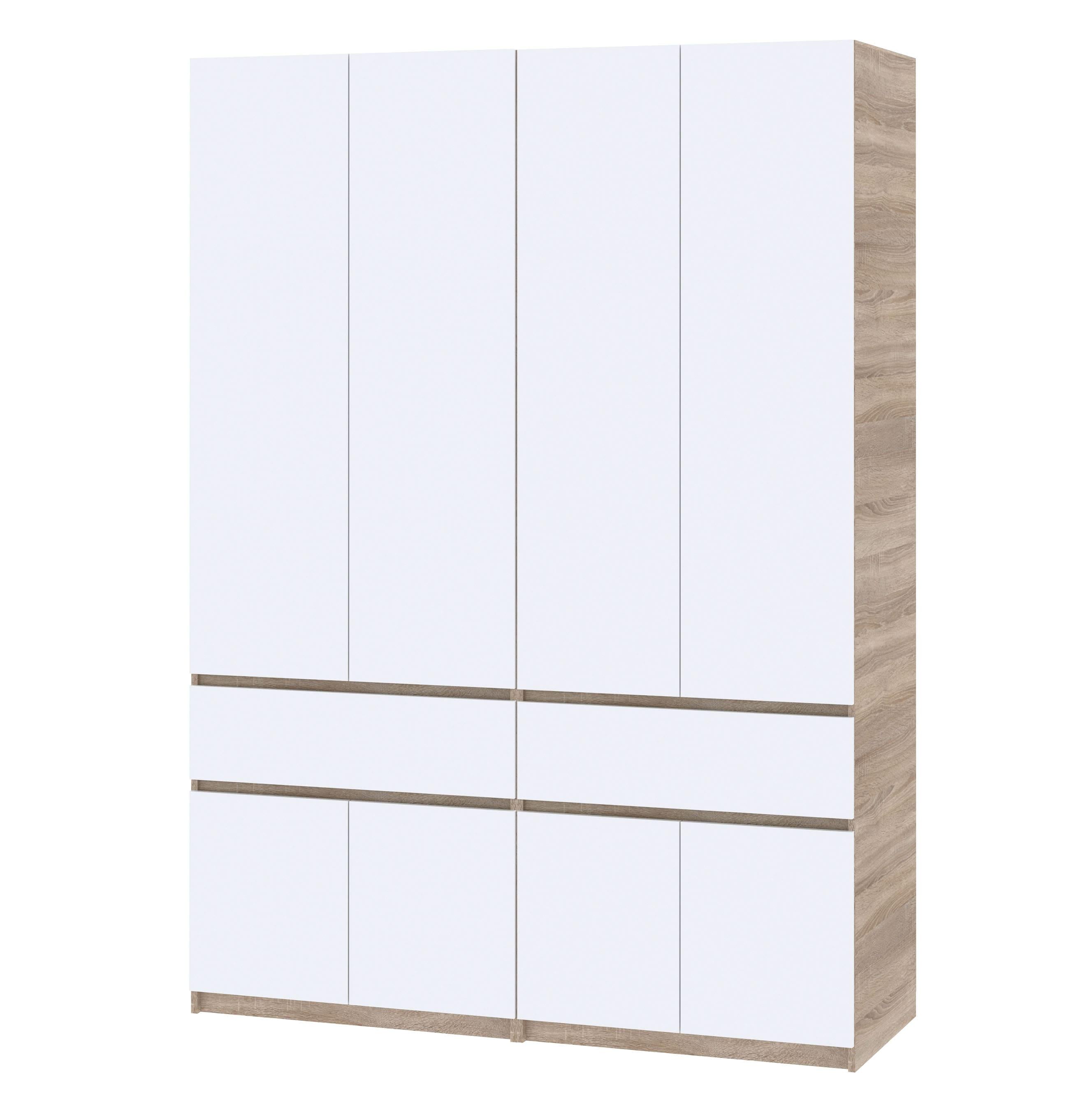 Шкаф Мастер Форм Брайт 1600х520х2000 мм Дуб сонома/Белый (12048957)