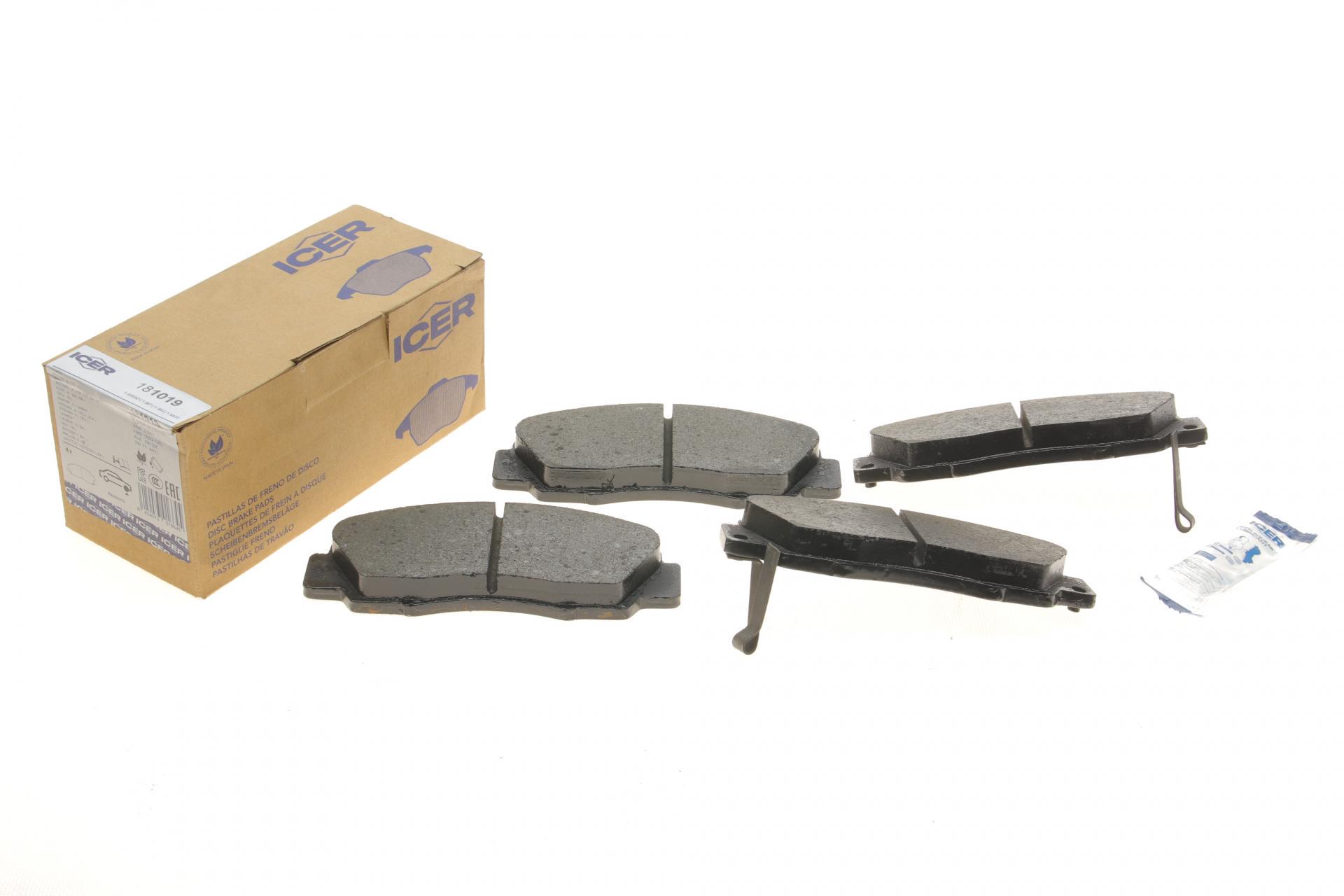 Колодки тормозные передние ICER Honda Accord 91-03/Civic/CR-V 95-02/HR-V 99-/Integra 93-/Stream 05- (181019 ICER)