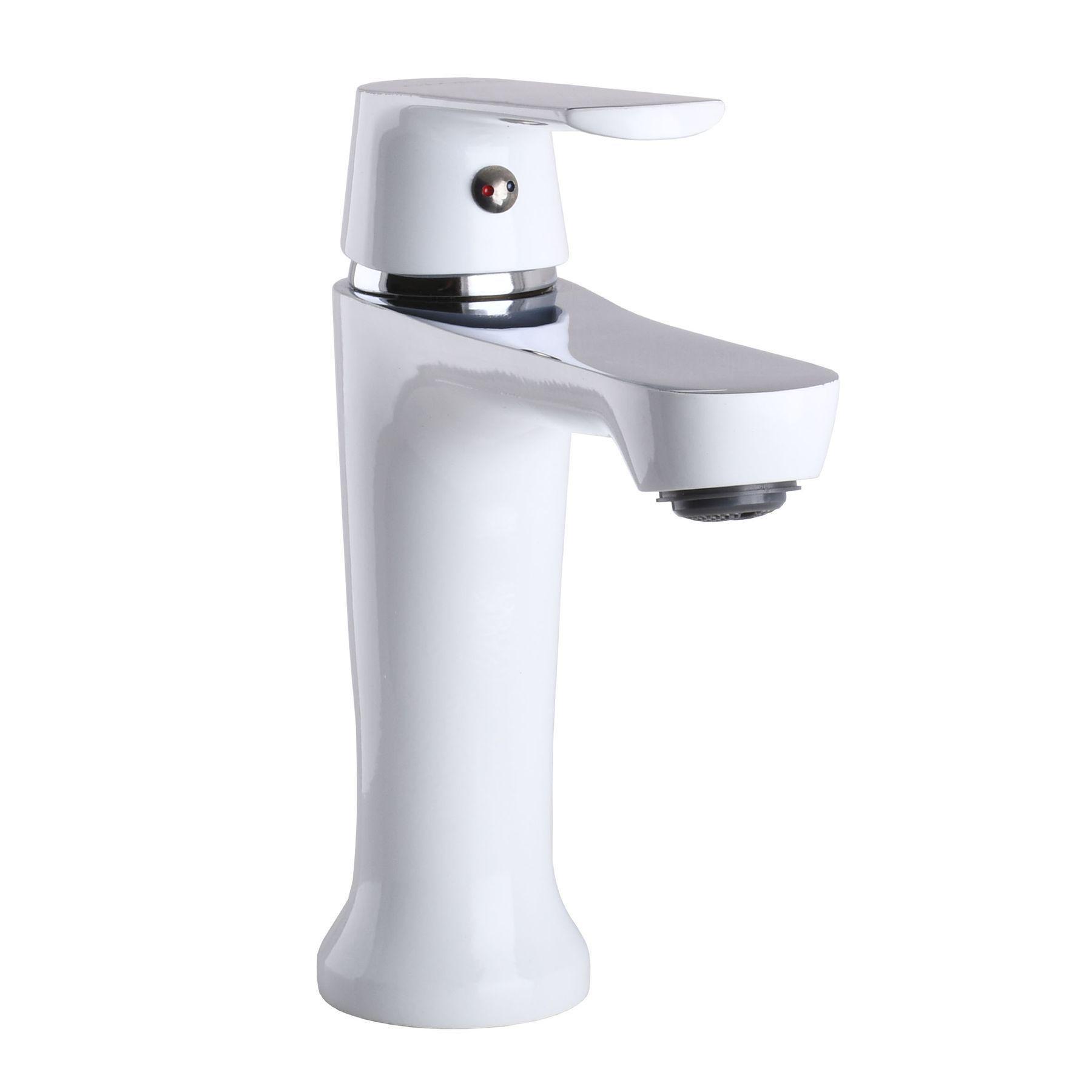 Смеситель для умывальника Globus Lux Laguna GLA-0401-7-White (0115)