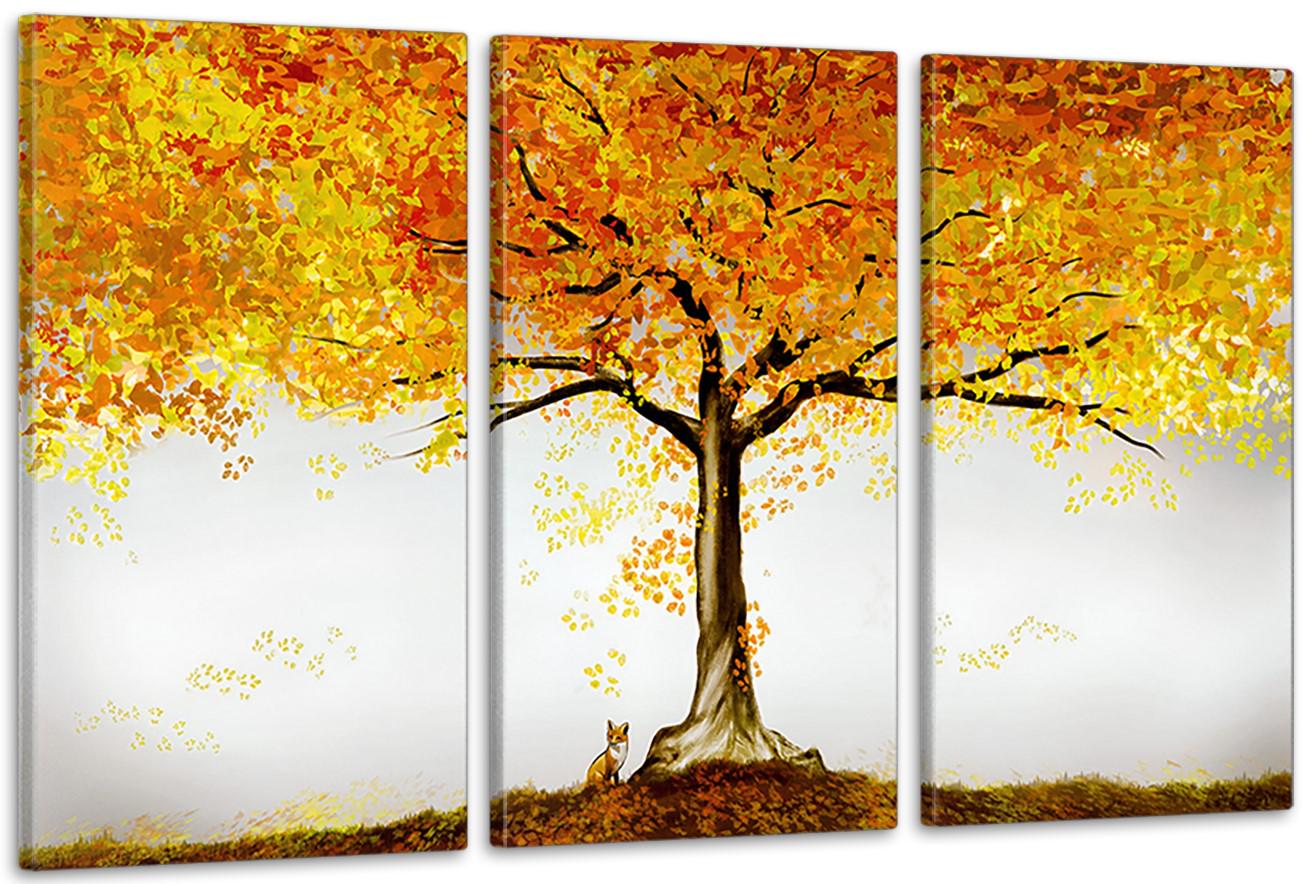 Картина модульна у вітальню/спальню Золота осінь 53х100 см (ART-106_3A)