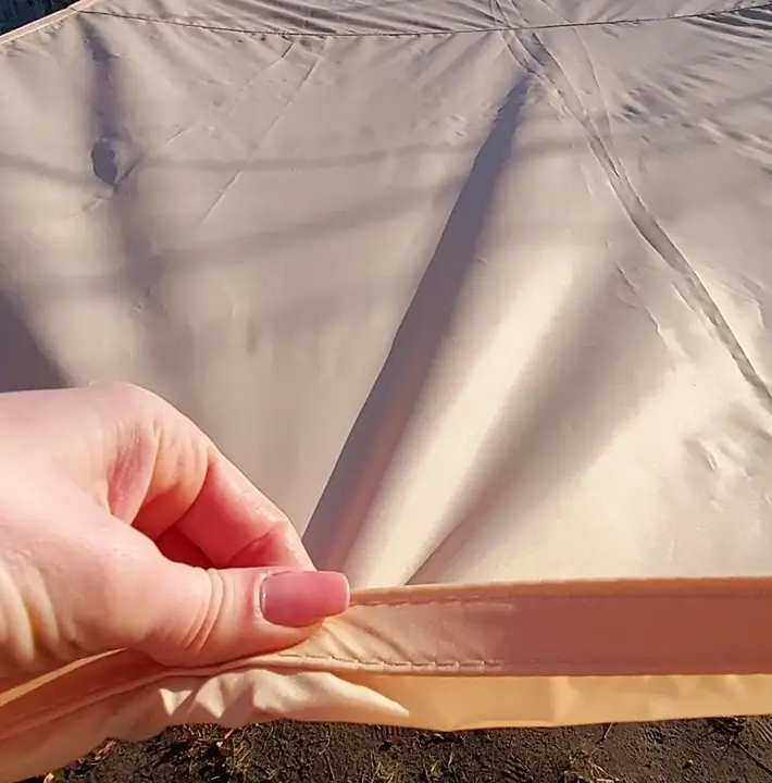 Тент солнцезащитный водонепроницаемый квадратный Оксфорд 3х3 м Бежевый - фото 3 Тент солнцезащитный водонепроницаемый квадратный Оксфорд 3х3 м Бежевый - фото 3