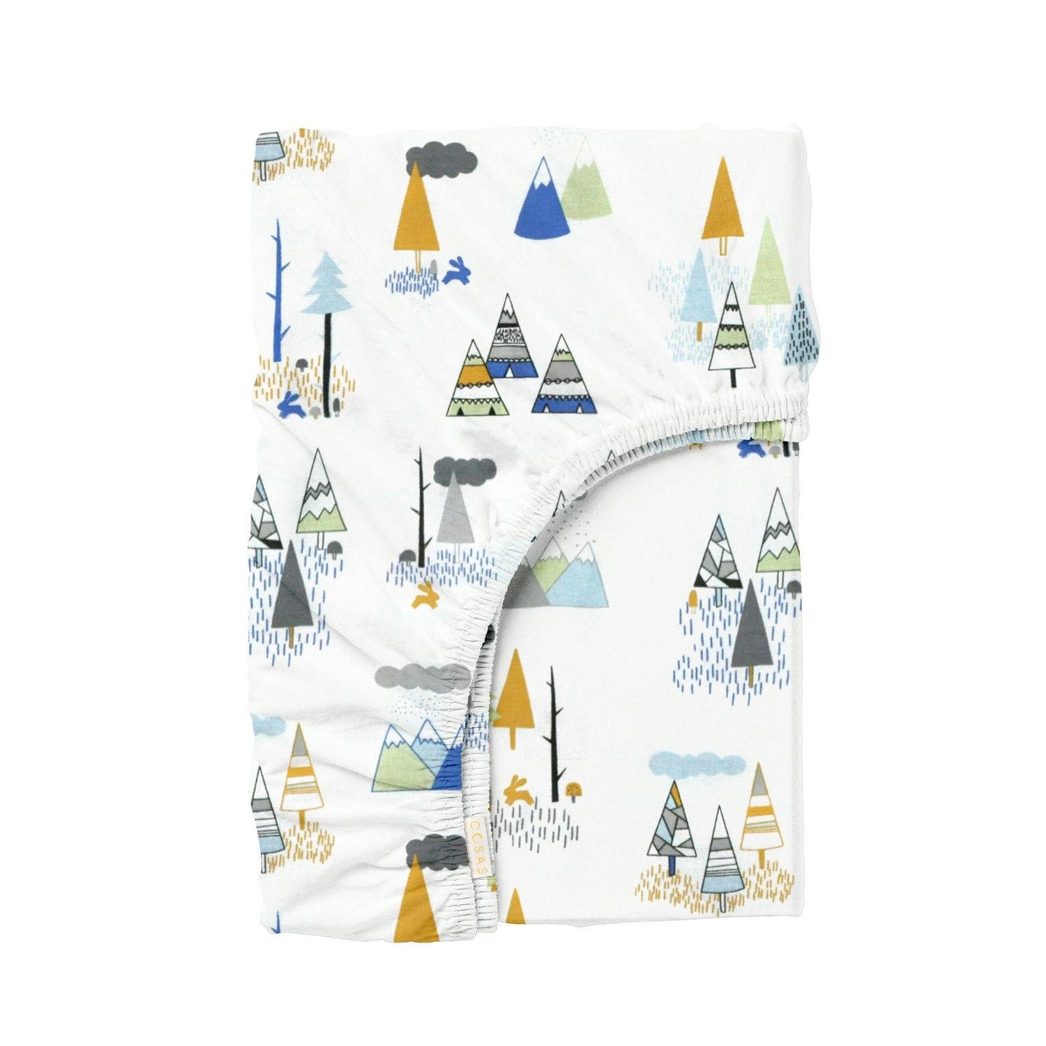Простынь Cosas на резинке в детскую кроватку 60x120 см Wigwam Forest (4822052149362)
