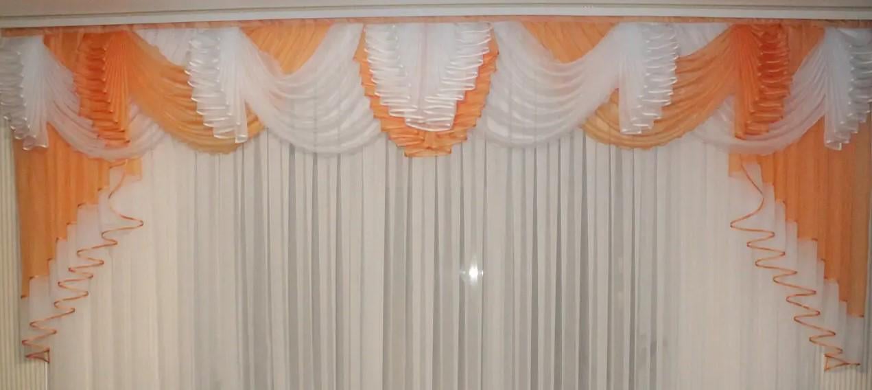 Ламбрекен шифон 3 м Оранжевый (177)